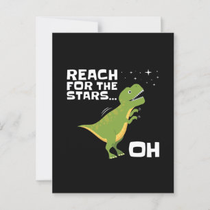 T-Rex Reach for the Stars Funny Short Arms Postcard