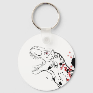 T-Rex (Red and Black) Keychain
