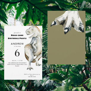 T-Rex Roar-some Birthday Party Invitation