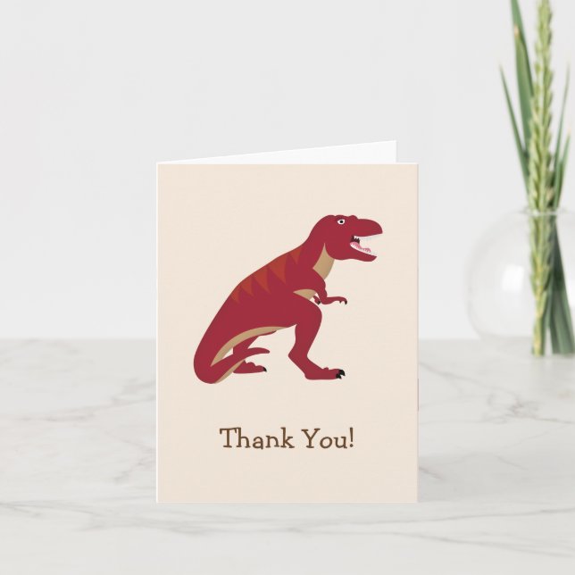 T-Rex rouge, le Merci de l'enfant de dinosaure (Devant)