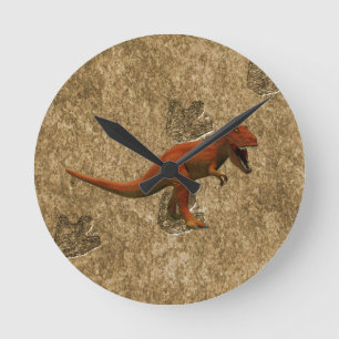 T Rex Round Clock