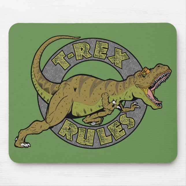 T-Rex Rules Mousepad (Front)