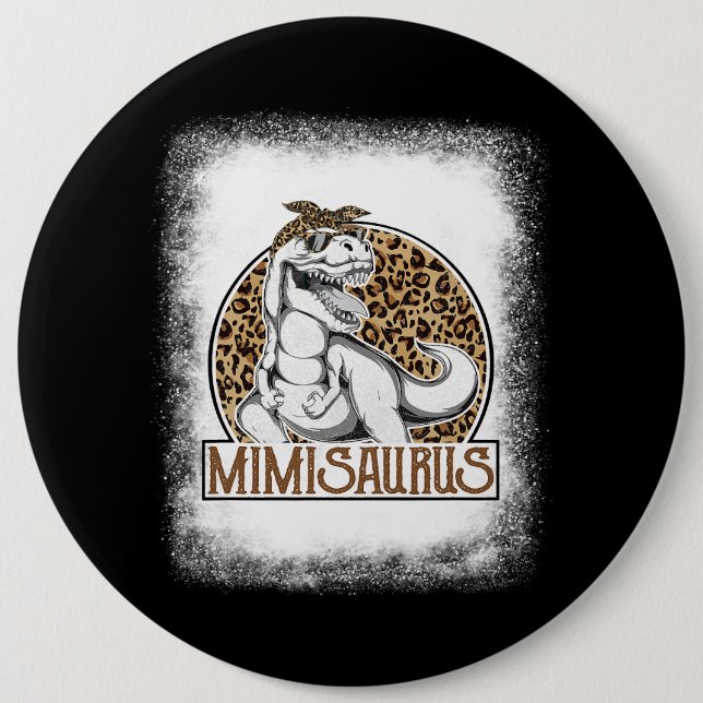 T Rex School Student Dinosaur Happy 100 Days Of Sc 6 Inch Round Button (Front)