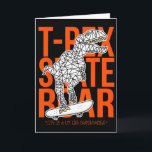 T-rex Skate Roar Funny Sketch Drawing Dinosaur Ska Card<br><div class="desc">T-rex Skate Roar Funny Sketch Drawing Dinosaur Skateboarding</div>