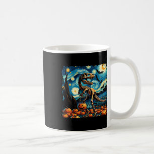 T-rex Skeleton Halloween Van Gogh Starry Night Fal Coffee Mug