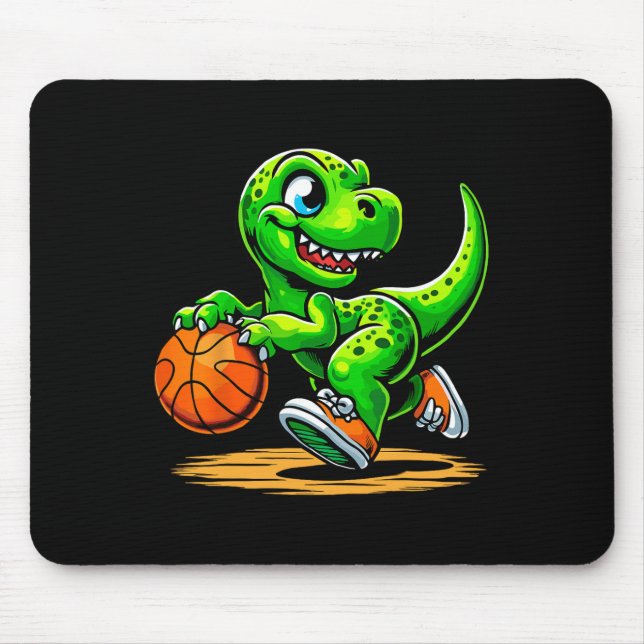 T-rex Sketll Player Dinosaur  Mouse Pad (Front)