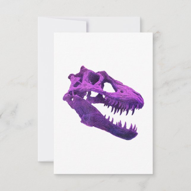 T-Rex Skull Dino Bones Fossil Dinosaur Tyrannosaur Thank You Card (Front)