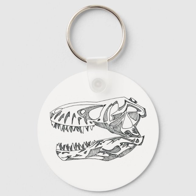 T-Rex Skull Keychain (Front)