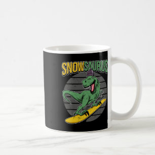 T-rex Snowboarding Dinosaur Snowboard  Coffee Mug