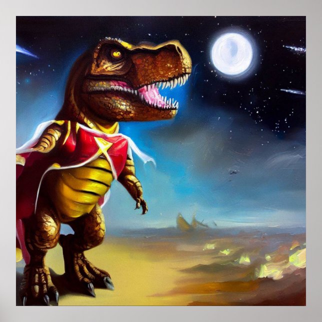 T Rex Space Opera Hero Poster (Front)