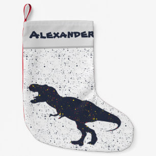 T-Rex Splatter Paint Custom Christmas Stocking