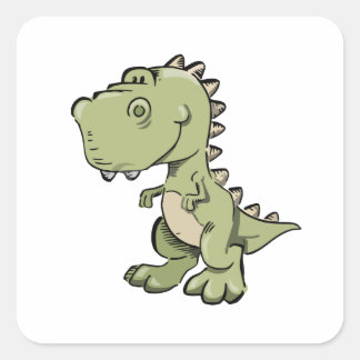 T-Rex Square Sticker