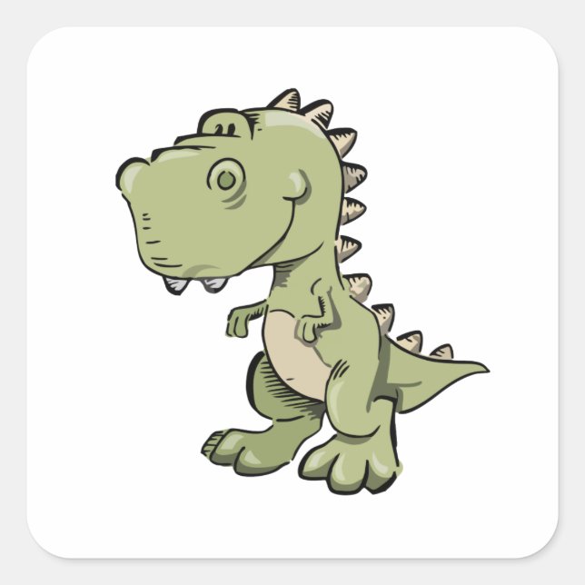 T-Rex Square Sticker (Front)