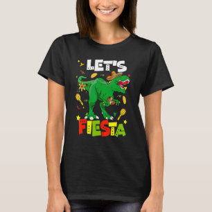 T-Rex Tacosaurus Cinco De Mayo Sombrero Dinosaur L T-Shirt