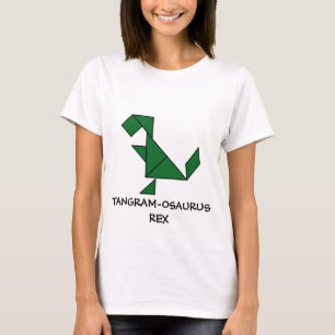 T-Rex + Tangrams = Tangram-osaurus Rex Cute Dino T-Shirt