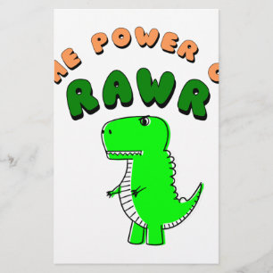 T-Rex The Power Of RAWR Stationery