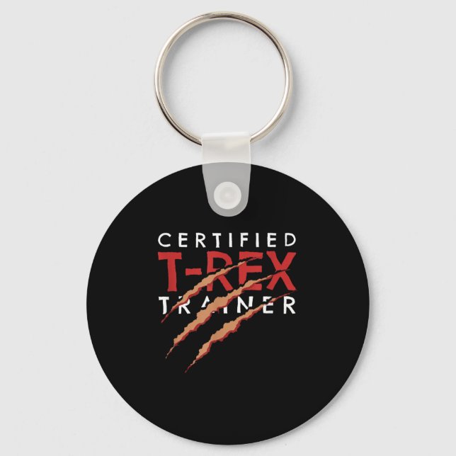 T-rex Trainer Claw Marks Funny Dinosaur  Keychain (Front)