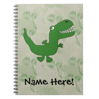 T-Rex Tyrannosaurus Rex Dinosaur Cartoon Kids Boys Notebook
