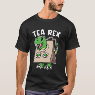 T-Rex Tyrannosaurus Rex Tea Drinker Dino with Tea  T-Shirt