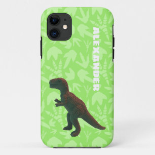 T-Rex Tyranosaurus Rex Toy Dinosaur Bright Green iPhone 11 Case