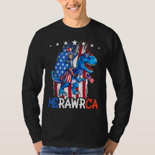 T Rex Uncle Sam 4th Of July Dino Boys Men American T-Shirt