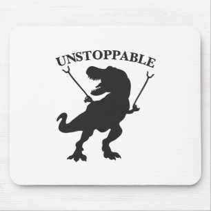 T-rex unstoppable - Choose background color Mouse Pad