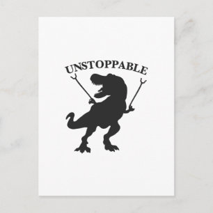 T-rex unstoppable - Choose background colour Postcard