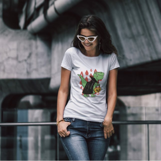 T Rex Vampire Dinosaur Halloween   T-Shirt (Creator Uploaded)