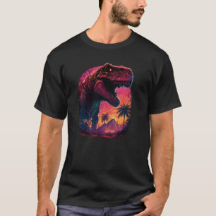 T Rex Vaporwave Aesthetic Style Used Look Distress T-Shirt