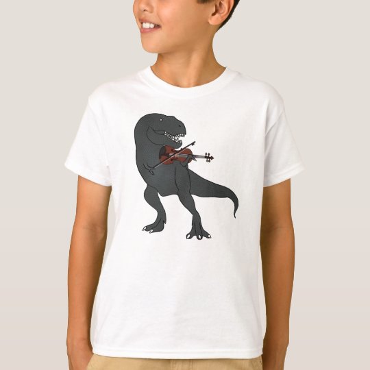 T-Rex Violin Kids Shirt