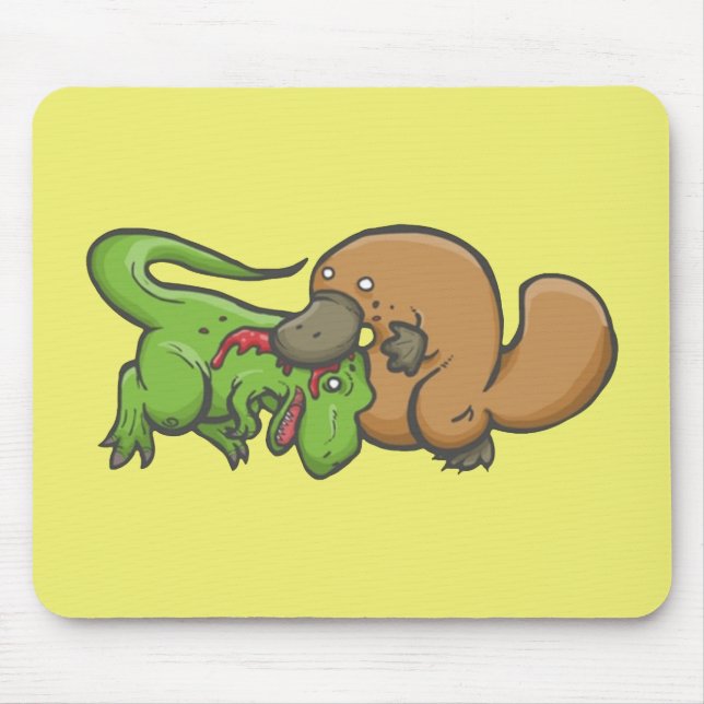 T-rex vs Platypus Mouse Pad (Front)