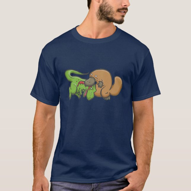 T-rex vs Platypus T-Shirt (Front)