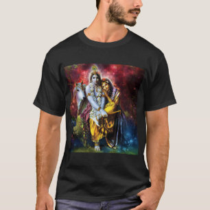 T-shirt ॐ divin classique d'amour de Radha-Krsna