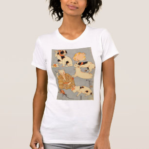 T-shirt た と え の 内(下), Chats japonais (3), Kuniyoshi, Ukiyo
