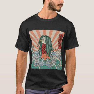 T-shirt アマビエ 疫病退散 Amabie Healing Mermaid
