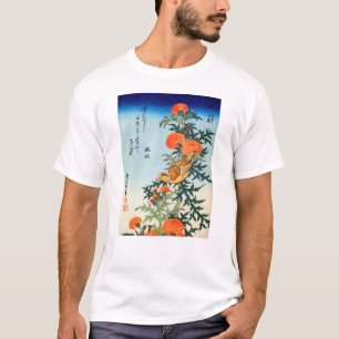 T-shirt ア ザ ミ に 小 鳥, 北 Oiseau et Chardon, Hokusai, Ukiyo-e