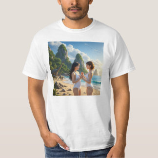 T-SHIRT ジュラ紀の女の子どうしの仲睦まじい関係