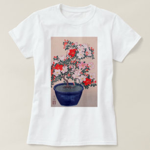 T-shirt ツツジの盆栽, azalée de bonsaïs de 小原古邨, Ohara Koson,