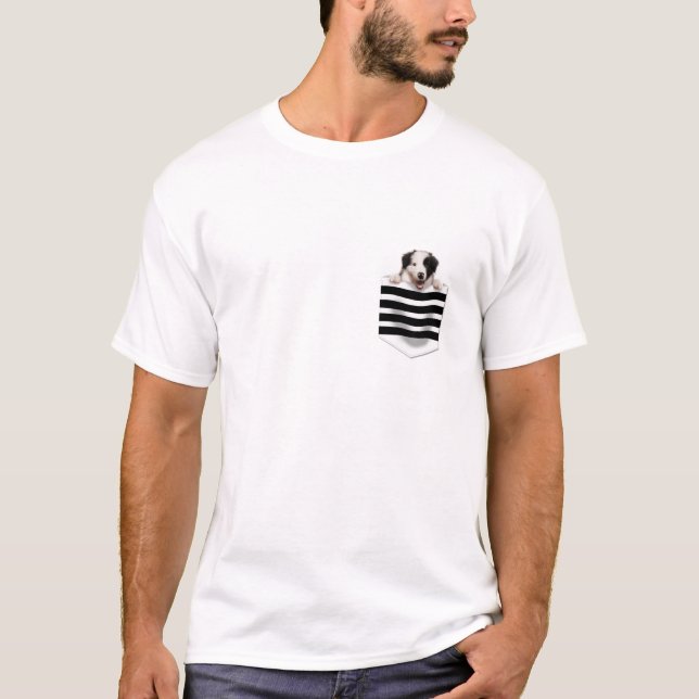 T-shirt ボーダーコリーinポケット (Devant)