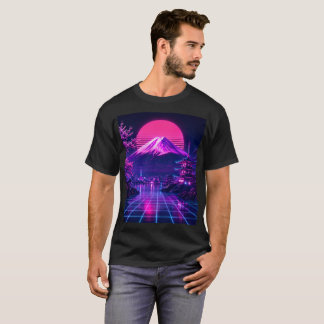 T-SHIRT 富士山ネオンデザイン