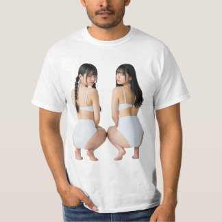 T-SHIRT 日本のギャルのヤンキー座り二人組