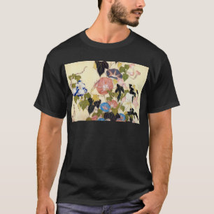 T-shirt 朝 顔, 北 斎 Morning Glory, Hokusai, Ukiyo-e