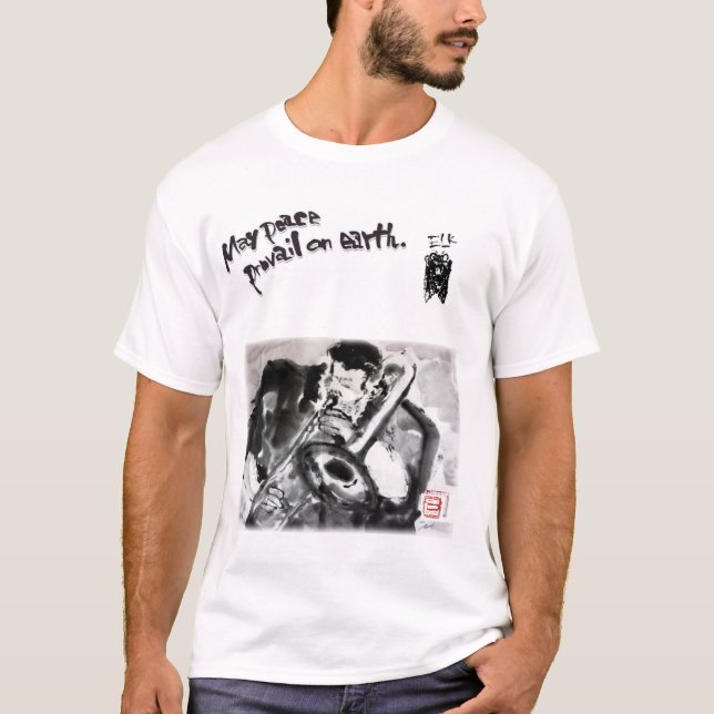 T-SHIRT 水墨画家であり詩人の「松元えるく」オリジナルＴシャツです。 (Devant)