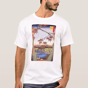 T-shirt 江 戸 の 紅 葉, 広 érable d'Edo, Hiroshige, Ukiyo-e, 重