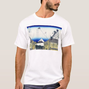 T-shirt 江 都 駿 町 河 井, Vue sur le Mont Fuji,Vue sur le Mont