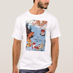 T-shirt 猫と金魚, chat de 国芳 et poisson rouge, Kuniyoshi,