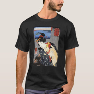 T-shirt 猫 と 女, 国 芳 Chat et Femme, Kuniyoshi, Ukiyoe