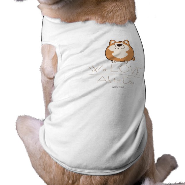 T-SHIRT 秋田犬 "あきたま(レッド)" (Dos)