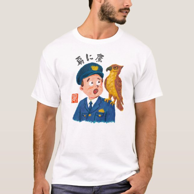 T-SHIRT 肩に鷹（カタニタカ） (Devant)