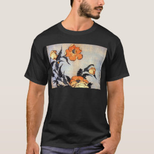 T-shirt 芥 子 花 の, 斎 Pépites, Hokusai, Ukiyoe, 北